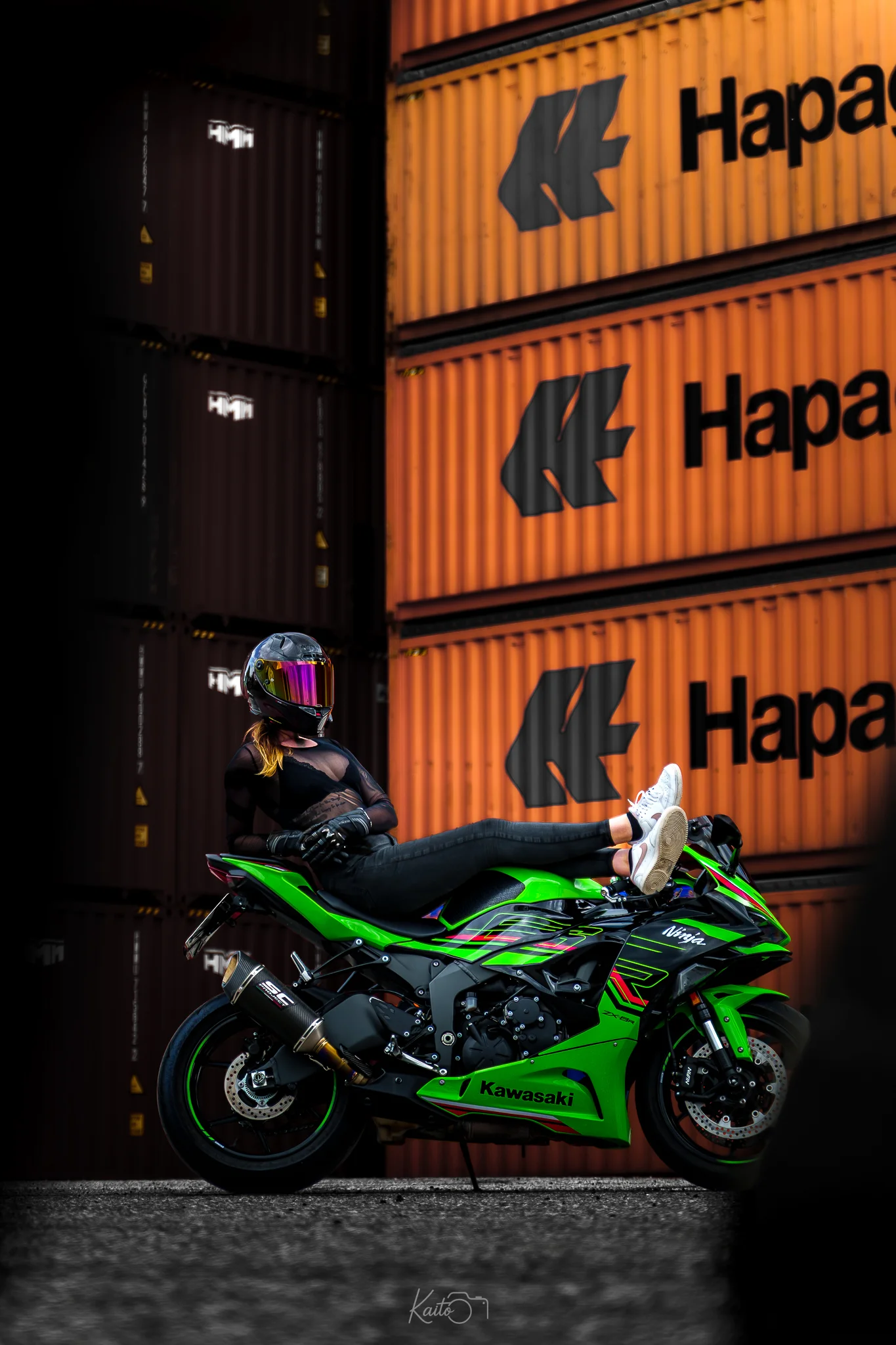 Kawasaki ZX6-RR — Containerhafen - Hamburg